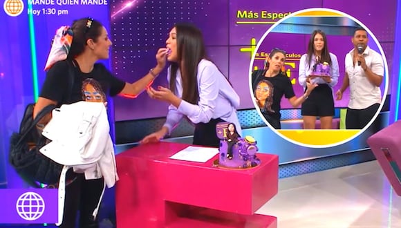 Rebeca Escribens visita a Jazmín Pinedo