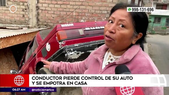 Auto se empotra contra vivienda