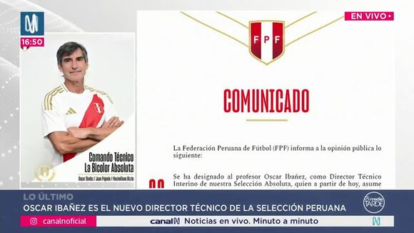 TROME | Óscar Ibáñez fue elegido como DT de la Selección Peruana. Video: Canal N
