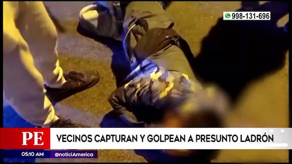 Vecinos golpean a ladrón