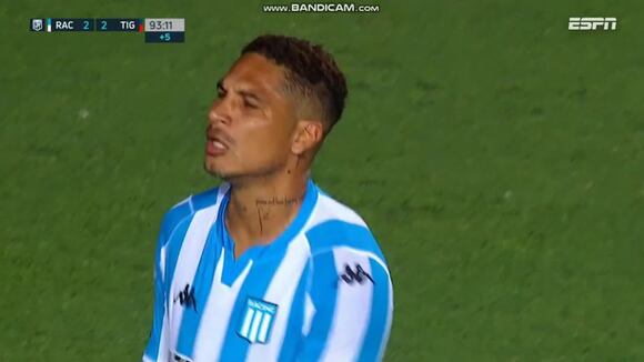 Paolo Guerreo anotó gol con Racing, pero fue anulado por mano previa. (Video: ESPN)