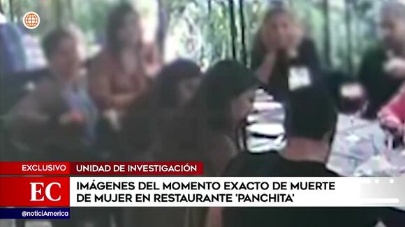 Imágenes del momento exacto de muerte de mujer en restaurante Panchita