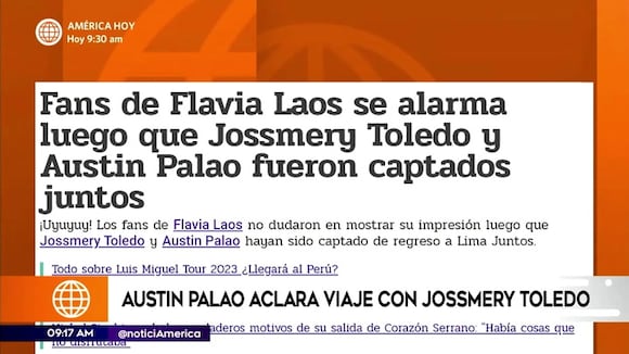 Austin Palao explica sus imágenes con Jossmery Toledo