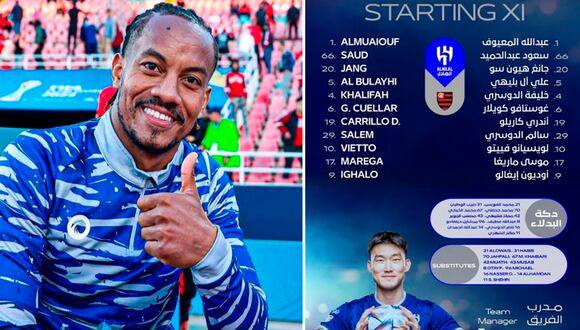André Carrillo es anunciado como titular en Al Hilal para enfrentar a Flamengo en el Mundial de Clubes