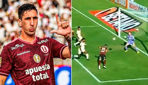 Diego Dorregaray y la clara ocasión de gol que desperdició en el Universitario vs. UTC