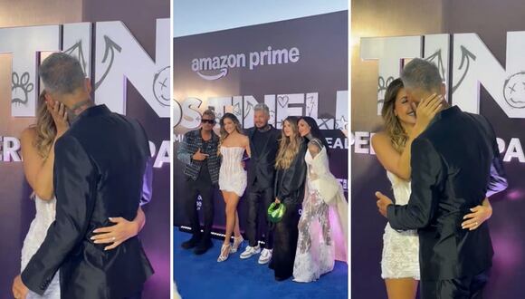 Así fue la llegada de Milett Figueroa a la presentación de "Los Tinelli" en Uruguay