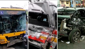 Bus del Metropolitano provoca choque múltiple con más de 10 heridos