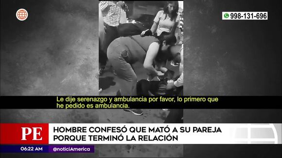 Hombre confesó que mató a su pareja porque terminó su relación sentimental