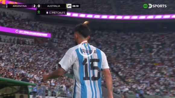 Alejandro Garnacho marcó su debut con la selección argentina (video: TYC sports)