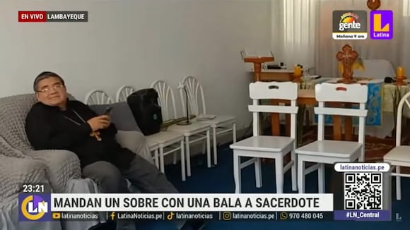 Lambayeque: Sacerdote es extorsionado con una bala dentro de un sobre