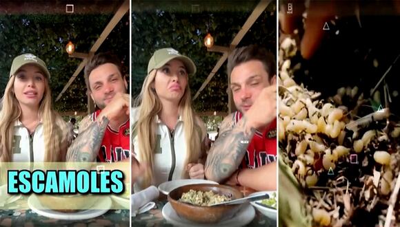 Esta fue la reacción de Flavia Laos cuando Nicola Porcella le hizo probar escamoles (huevos de hormiga)