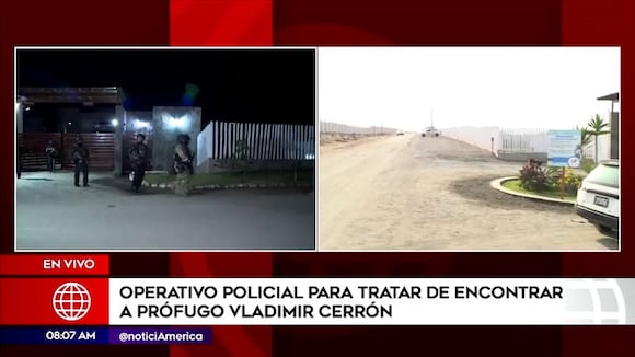 Operativo policial para tratar de encontrar a prófugo Vladimir Cerrón