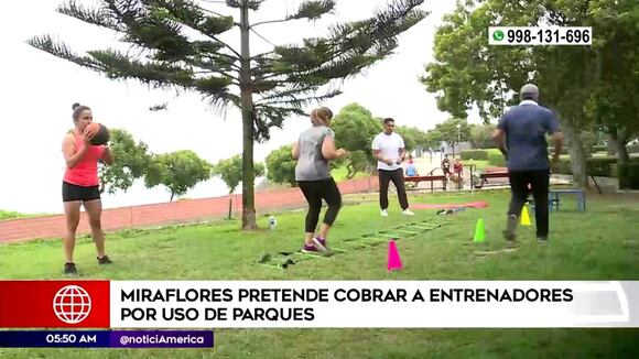 Miraflores: Municipalidad pretende cobrar a impuestos entrenadores por uso de parques