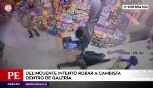 Mesa Redonda: delincuente intenta robar a cambista, pero gritos de testigos frustran delito