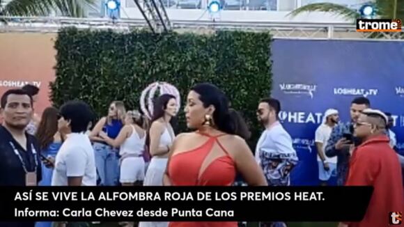 Kate Candela en la alfombra roja de los premios HEAT