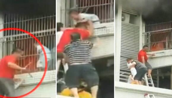 China: menor es salvado de ser calcinado