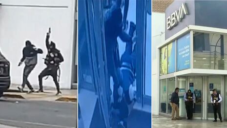 Así fue el feroz asalto a un banco en Los Olivos (VIDEO)