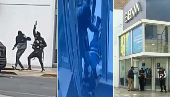 Cámaras de seguridad captaron asalto a agencia bancaria en Los Olivos