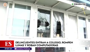VMT: delincuentes entran a colegio y roban computadoras