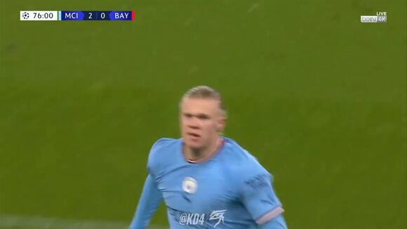 Haaland y su definición de crack para el 3-0 del City sobre Bayern