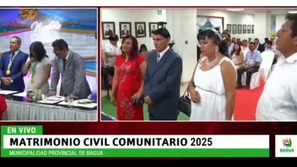TROME | Novia huye en plena ceremonia de matrimonio comunitario en Bagua. Video: Municipalidad de Bagua