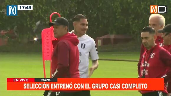 Juan Reynoso trabaja con cancha mojada en la Videna (Vide: Canal N)
