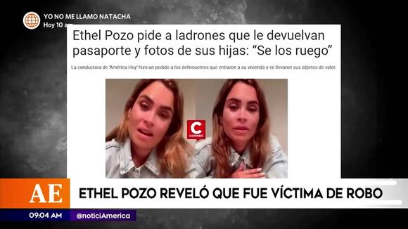Ethel Pozo reveló que fue víctima de robo