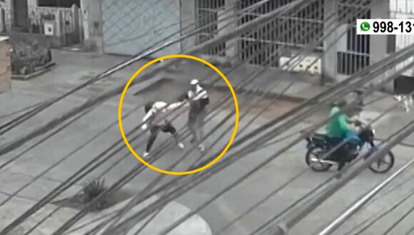 Joven se enfrentó a golpes con delincuente que intentó asaltarlo en la puerta de su casa