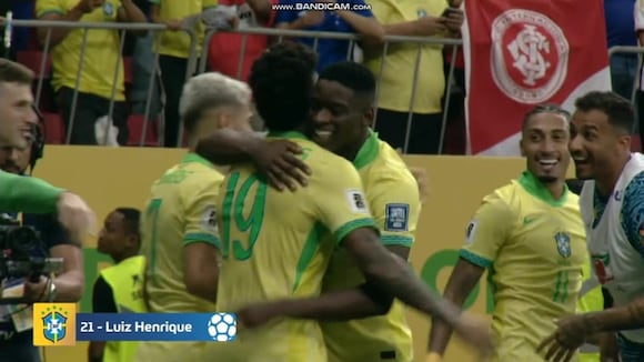 Luiz Henrique y el 4-0 en el Brasil vs Perú. (Video: Movistar Deportes)