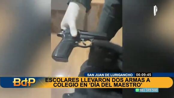 TROME | Escolares llevan pistolas a colegio