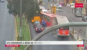 Comas: Triple choque de buses deja doce heridos en Collique