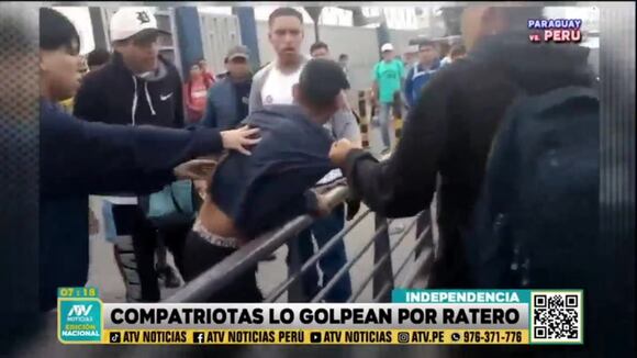 TROME - Independencia: venezolanos es capturado tras robar a una joven y es golpeado por sus compatriotas