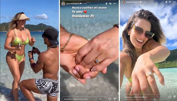 Alejandra Baigorria y Said Palao se comprometieron con romántica pedida de mano en Filipinas