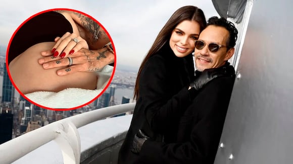 Marc Anthony y Nadia Ferreira anuncian que se convertirán en padres con tierna foto