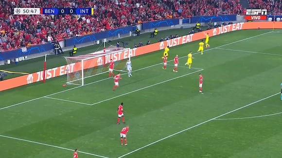 Inter encontró el 1-0 amntre Benfica con gol de Nicolo Barella ( video: Espn)