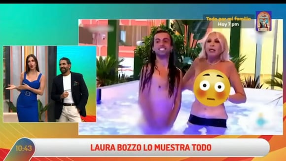 Laura Bozzo cumple reto y se desnuda en show de competencia español