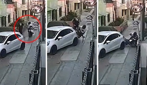 Insólita escena en Chimbote: Ladrón choca contra auto al intentar robar celular