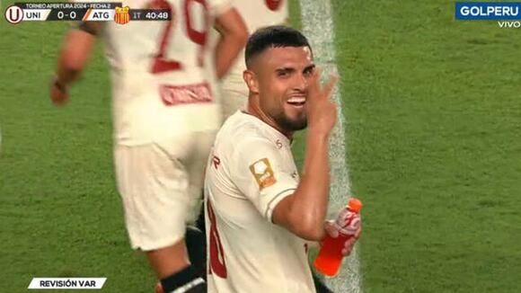 Rodrigo Ureña fue expulsado en el partido entre Universitario y Atlético Grau. (Video: GOLPERU)