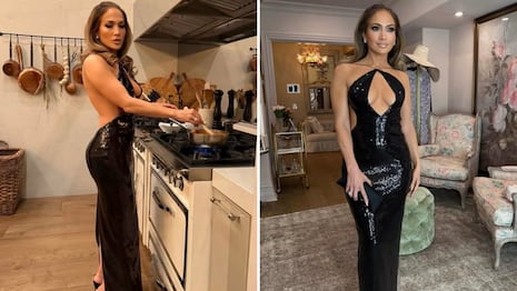 Jennifer López remece las redes sociales con espectacular vestido negro