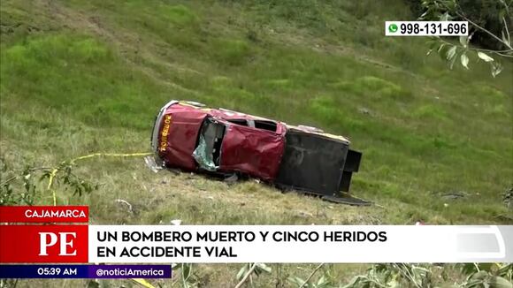 Cajamarca: bombero fallece tras accidente