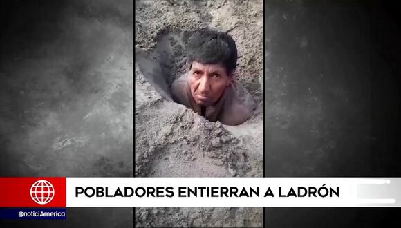 Pobladores entierran a ladrón