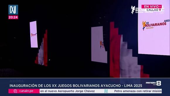 TROME - Se prendió el pebetero en la inauguración de los Juegos Bolivarianos