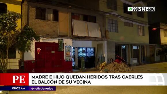 Santa Anita: Madre e hijo heridos tras caerles balcón de vivienda encima