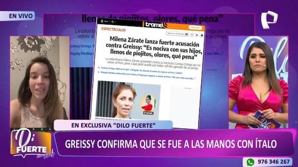TROME - Greissy confirma que se fue a las manos con Ítalo Villaseca y rompe en llanto: "Me da rabia"