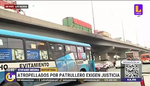 Los Olivos: Mujer cae doce metros de bypass tras ser embestida por patrullero