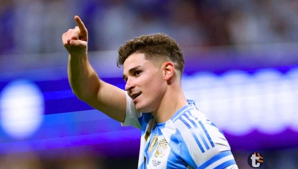 Julián Álvarez anota el 1-0 de Argentina ante Canadá (Video: Telefé)