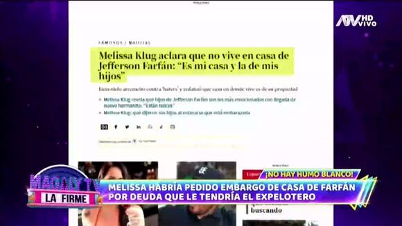 TROME - Melissa Klug se quedaría con lujosa casa de Farfán por no pagarle millonaria suma de dinero