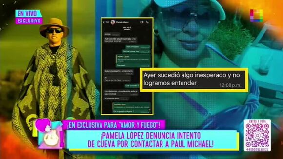 TROME | Pamela López acusa a Christin Cueva de querer contactarse con Paul Michael (Amor y Fuego)