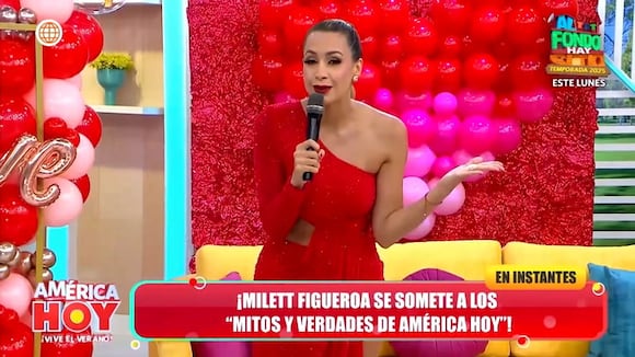 Milett Figueroa le manda saludo a Marcelo Tinelli
