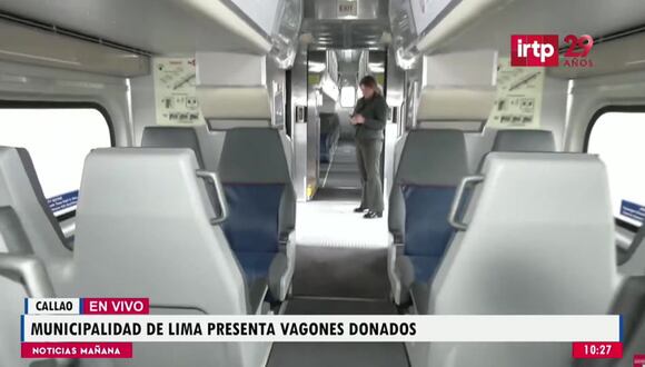Así lucen por dentro los trenes donados a la Municipalidad de Lima